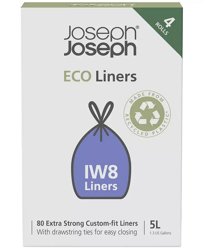 Joseph Joseph 80-Pk. Iw8 Extra-Strong Drawstring 5L Plastic Bin Liners 1