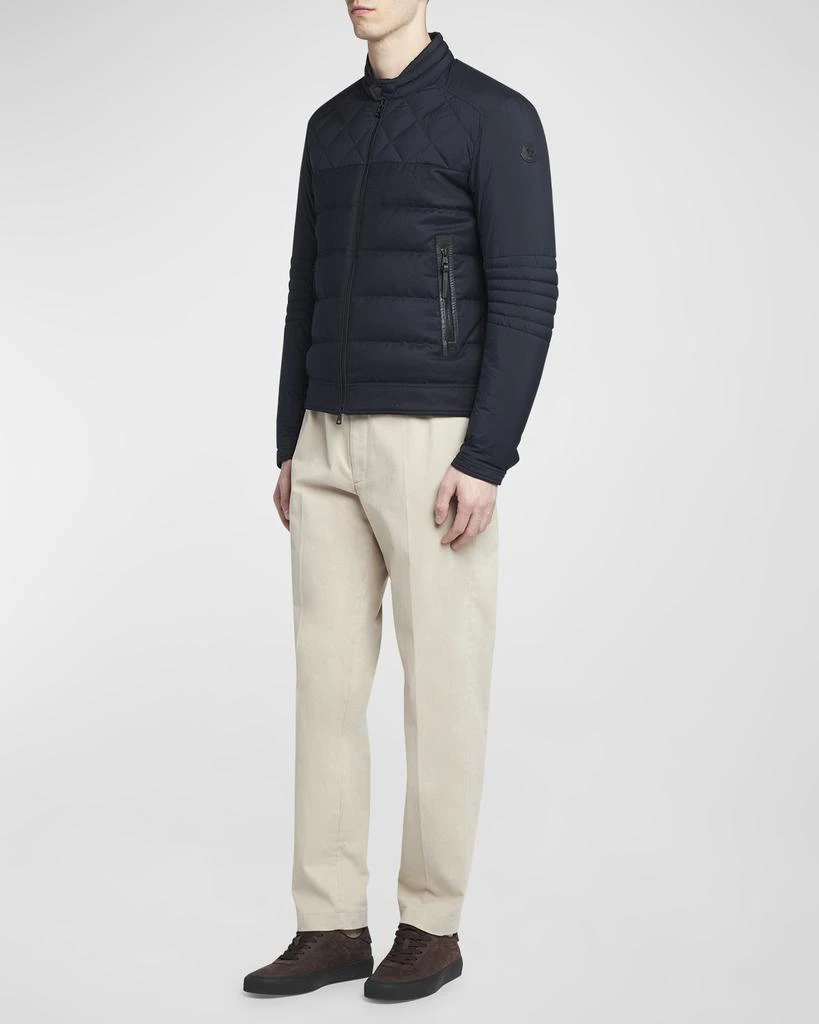 Moncler Men's Tuena Quilted Nylon Biker Jacket 3