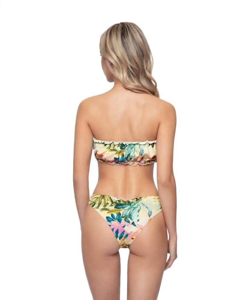 PQ Swim Remi Ruched Bandeau Bikini Top In Oasis 2