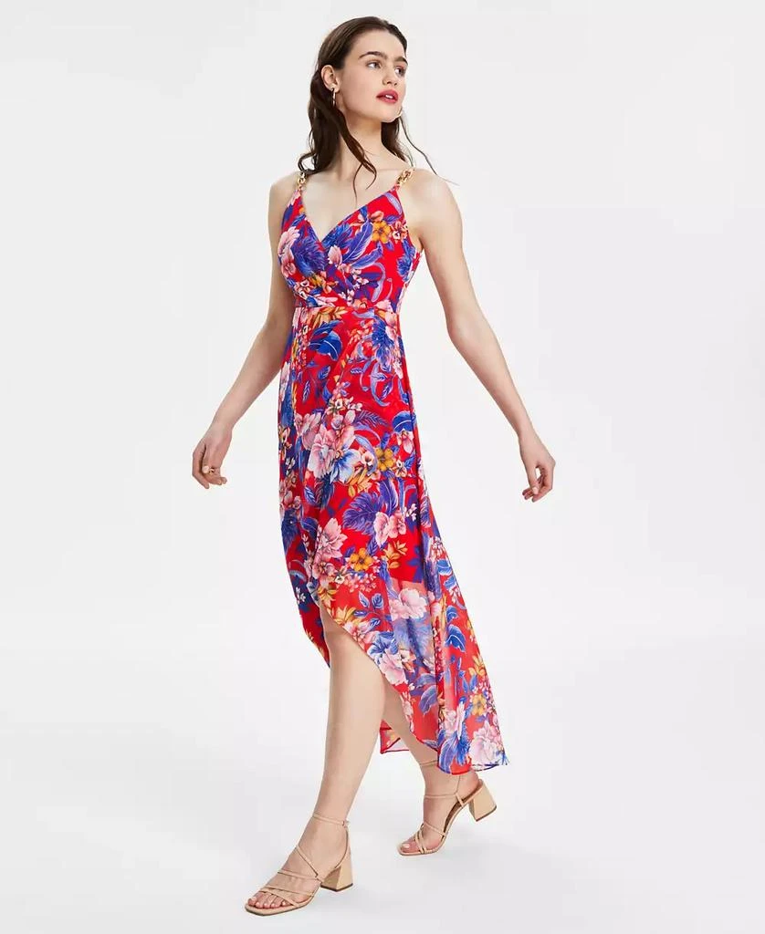Siena Women's Floral Print Sleeveless High-Low Maxi Dress 3
