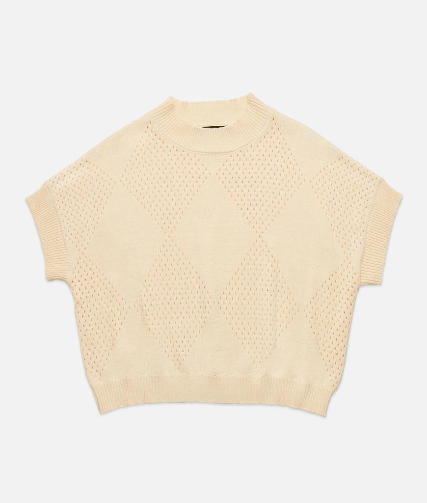 DELUC Women's Nora Pointelle Knit Vest In Ecru