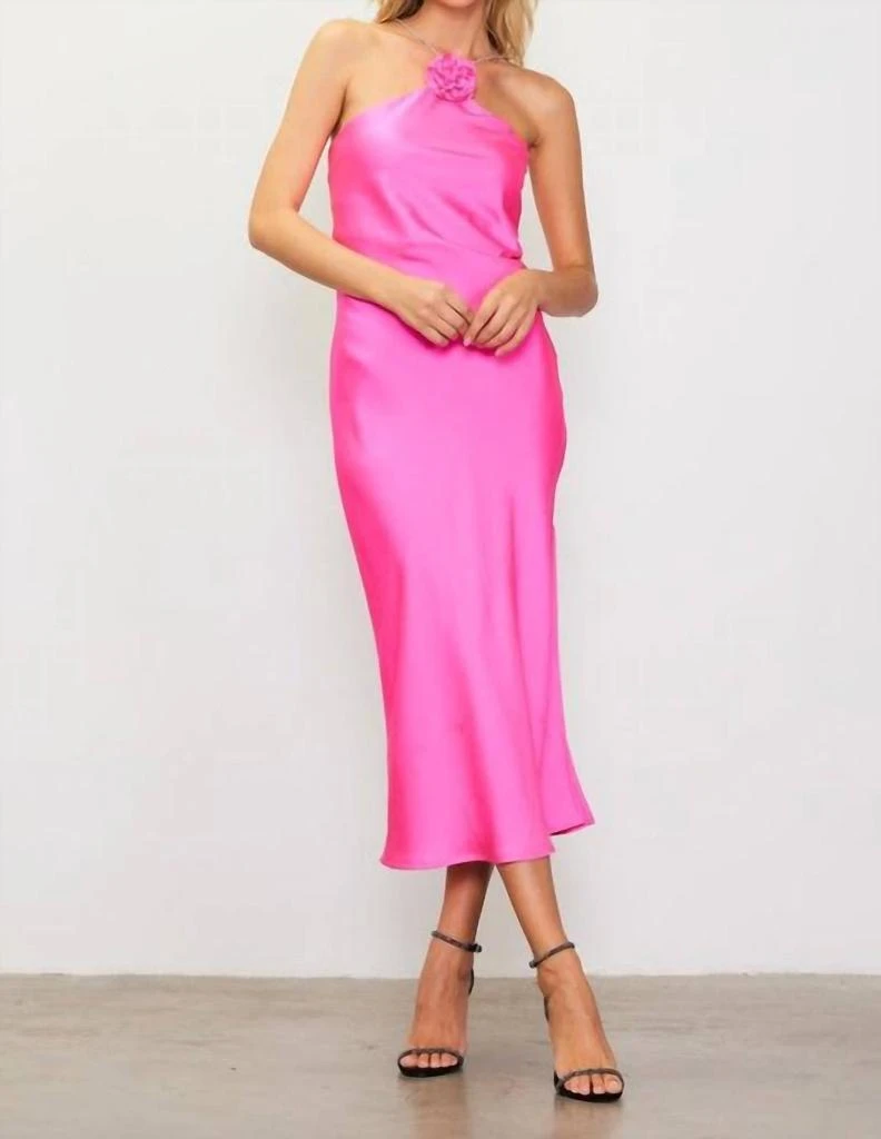 SKIES ARE BLUE Skies Are Blue - Vanessa Diamante Strap Satin Slip Dress 2