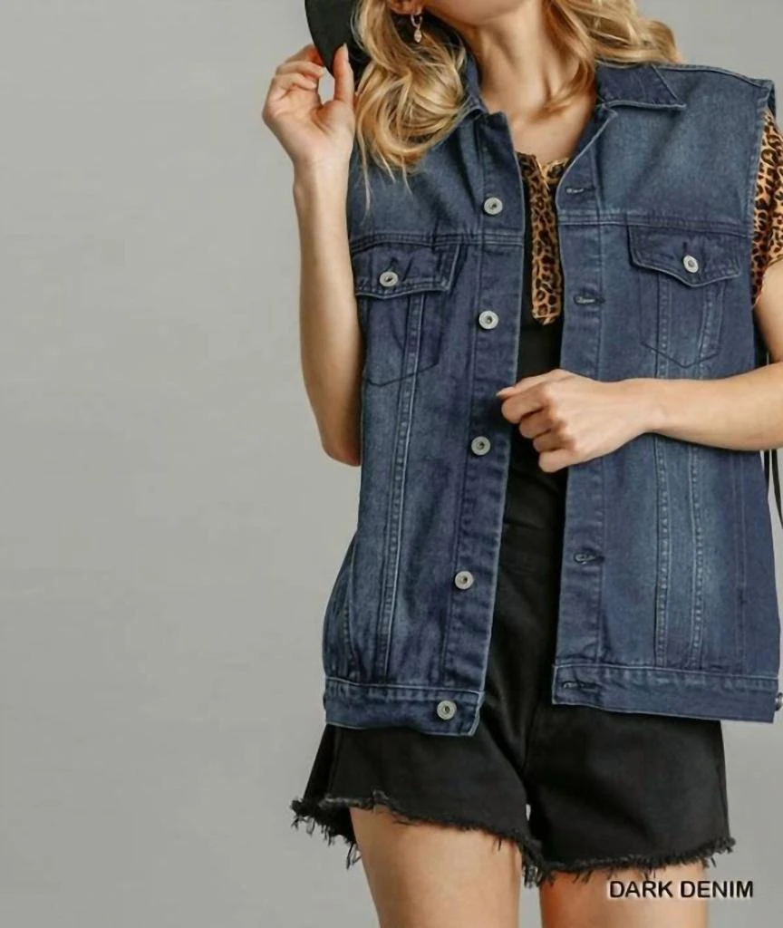 umgee Umgee - Fringe Denim Vest 1