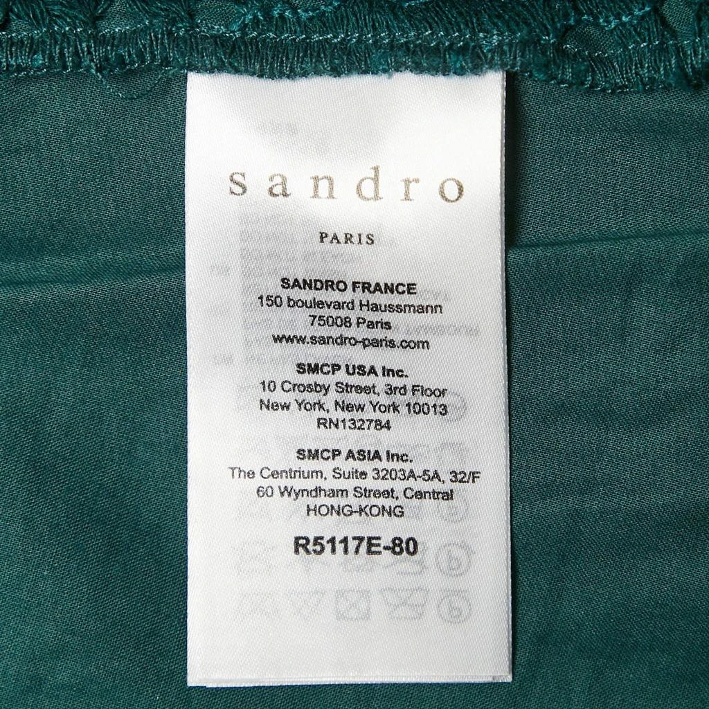 Sandro Sandro Green Crochet V-Neck Fit and Flare Mini Dress L - Dresses &  Skirts - Free Shipping - BeyondStyle