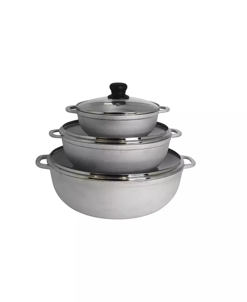 IMUSA Aluminum 3 Piece 1.5 Quart, 3.5 Quart, 7.0 Quart Caldero Dutch Oven Set 3