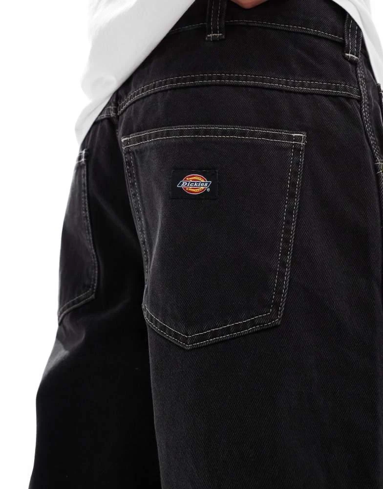DICKIES Dickies houston regular fit denim jeans in washed black 4