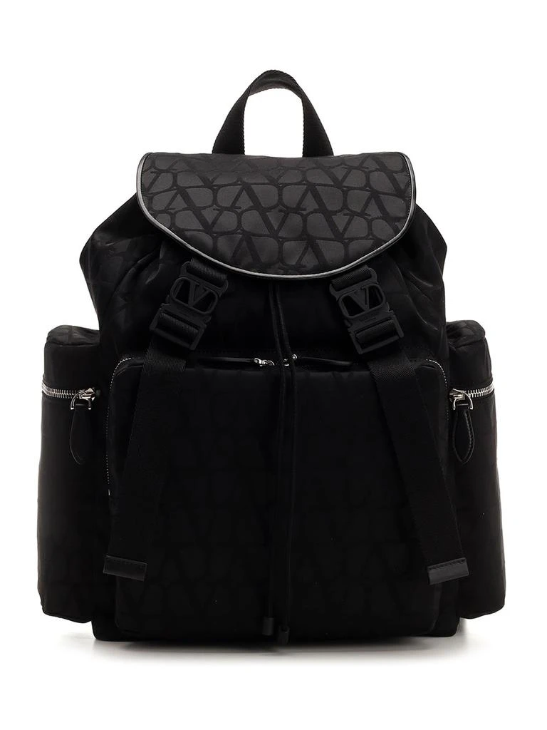Valentino Valentino Buckle Detailed Foldover Top Backpack 1