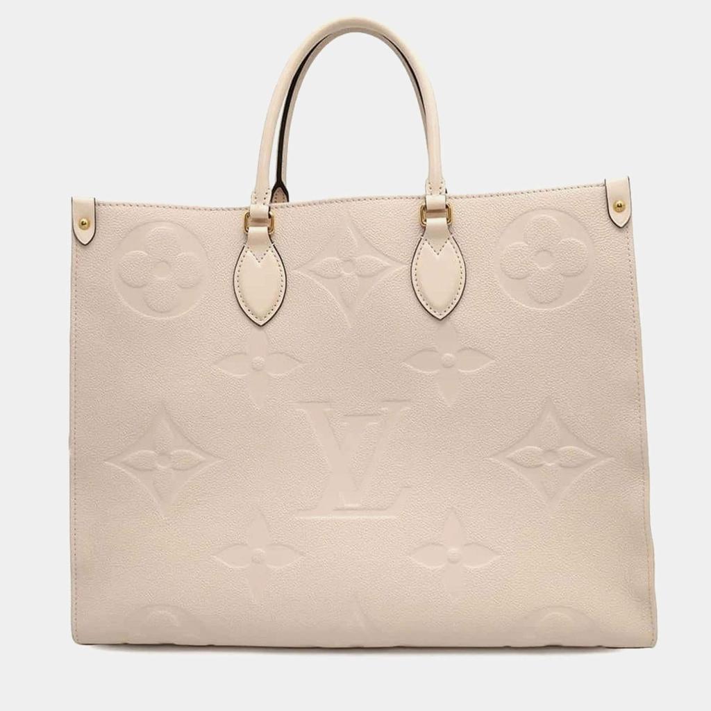 Louis Vuitton Louis Vuitton beige Monogram Empreinte On The Go GM Tote Bag