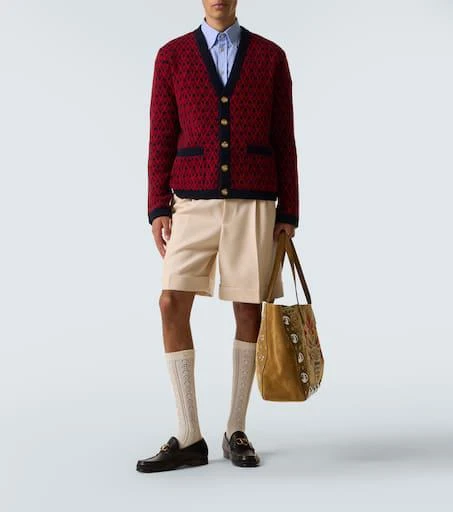 Valentino Toute La V virgin wool jacquard cardigan 2