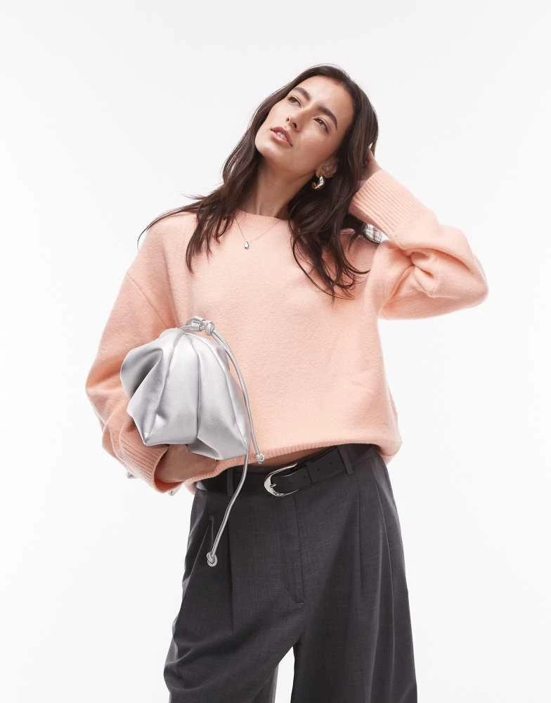 & Other Stories & Other Stories crew neck sweater in soft orange 3