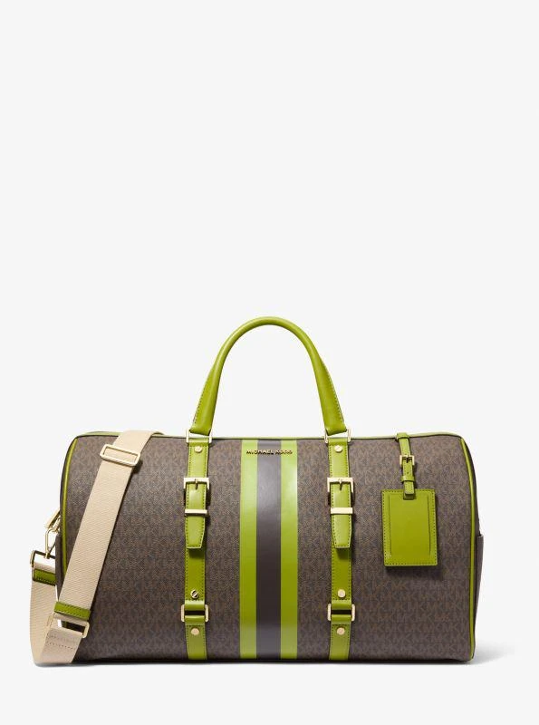 Michael Kors Bedford Travel Extra-Large Signature Logo Stripe Weekender Bag 1