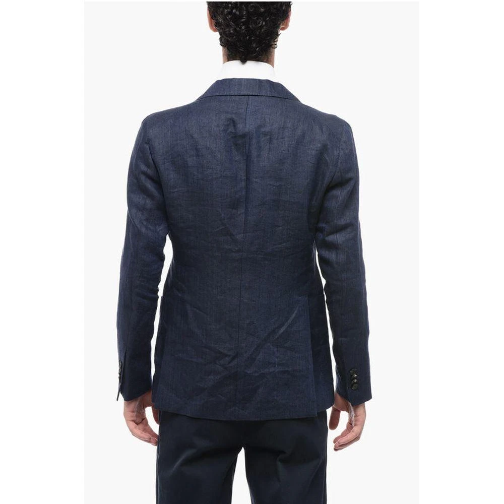 TAGLIATORE Delavé Linen Blazer with Welt Men's Pockets 2