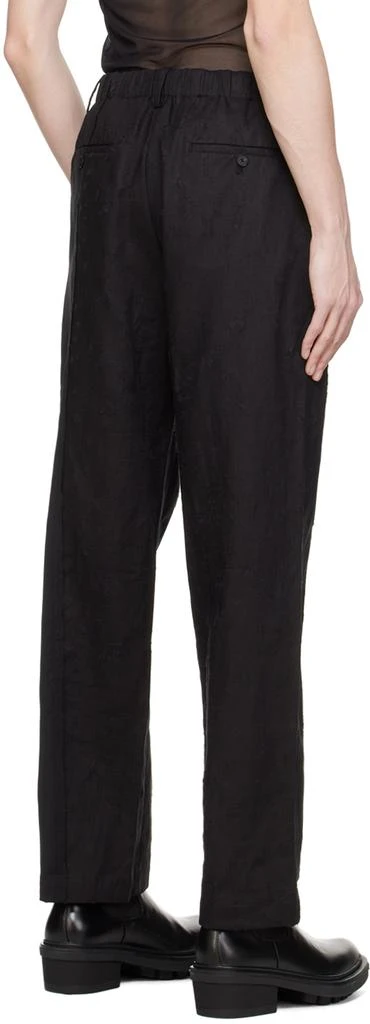 Feng Chen Wang Black Raw Edge Trousers 3