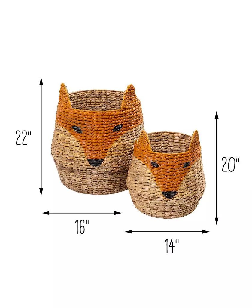 Honey Can Do Fox Shaped Storage Baskets, Set of 2