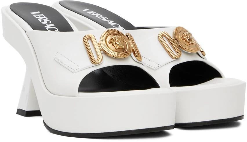 Versace White Medusa Biggie Mules 4