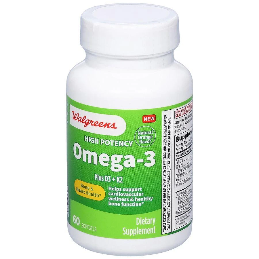 Walgreens Omega-3 Plus D3 + K2 Softgels 3