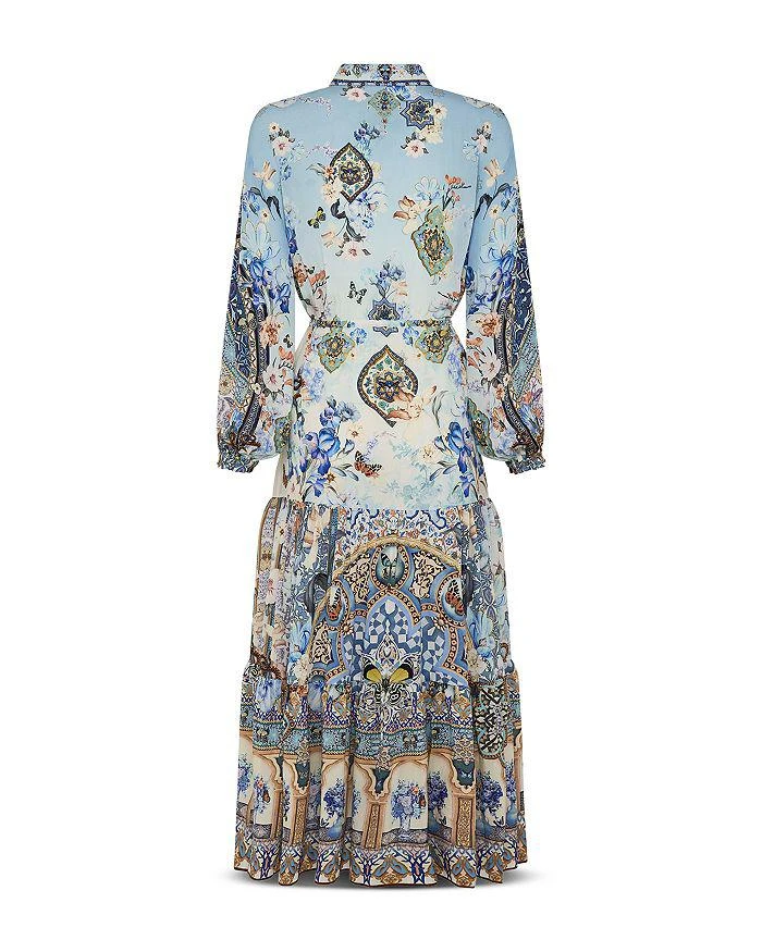 Camilla Silk Midi Shirt Dress in Al Manial Palace Memoirs 7