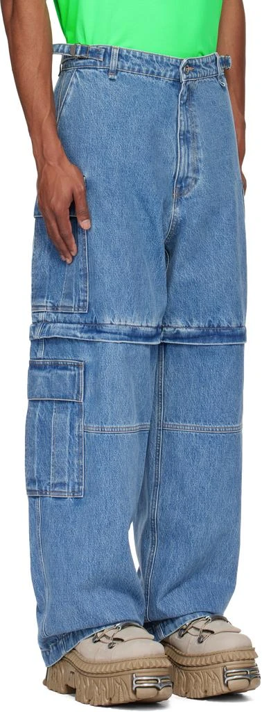 Vetements Blue Convertible Denim Cargo Pants 2