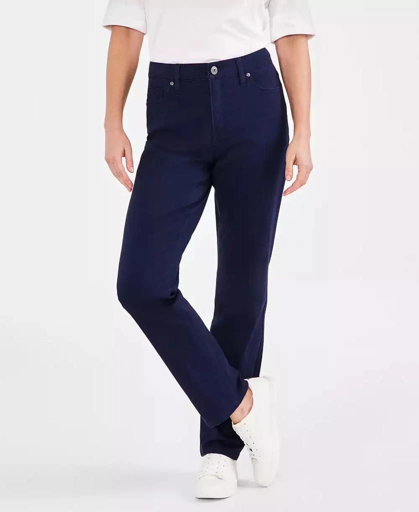 Style & Co Women's Straight-Leg High Rise Twill Pants, Created for Macy's 1
