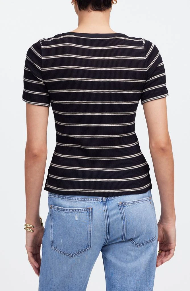 Madewell Rib Lace-Up Short-Sleeve T-Shirt 2