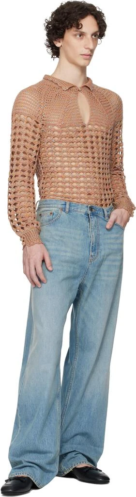 Valentino Multicolor Cotton
Mouline Linen Sweater 5