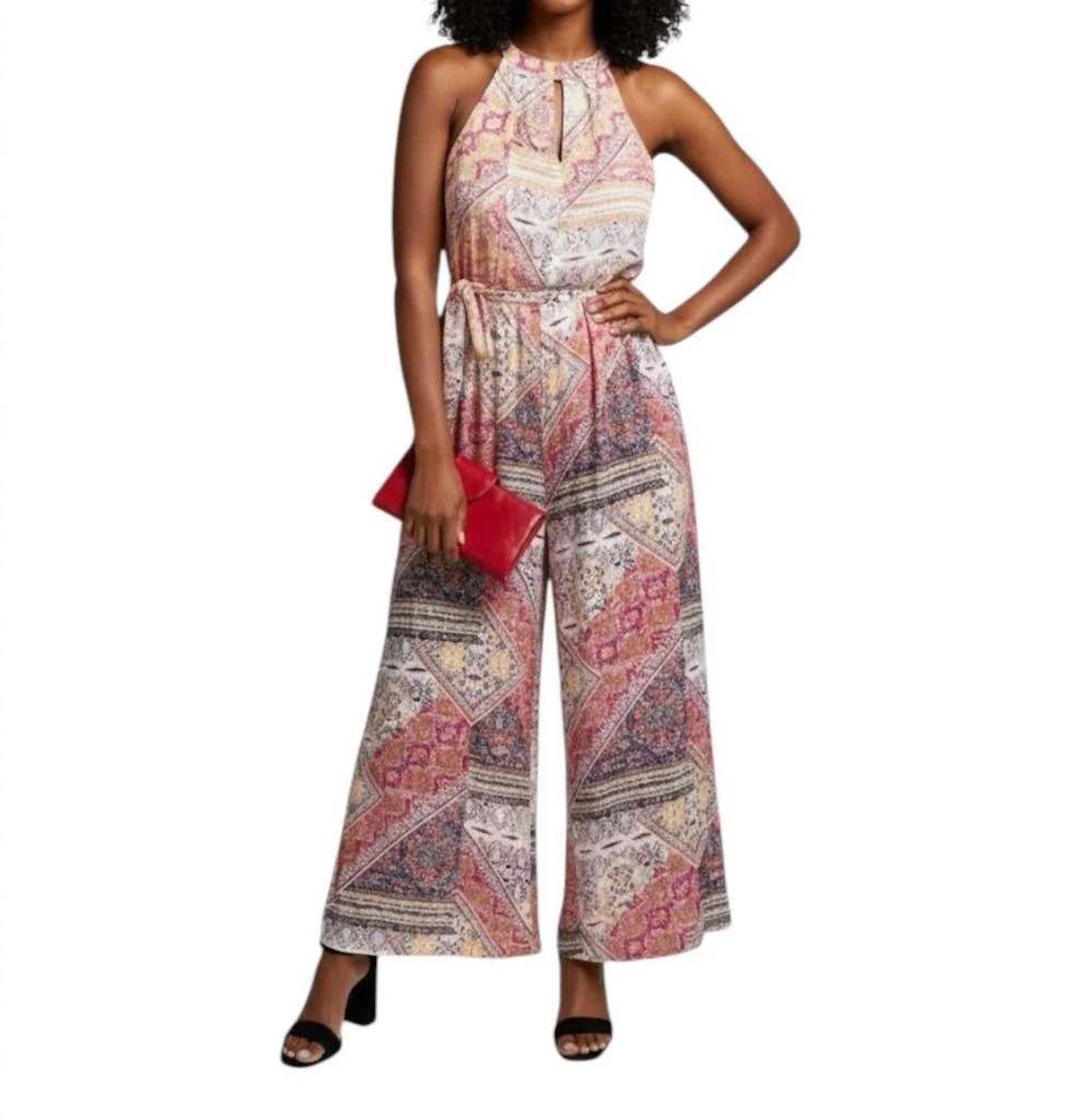 mystree Mystree - Halter Style Bleached Jumpsuit