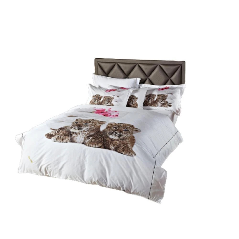 Dolce Mela Duvet Cover Sheets Set, Baby Leopards