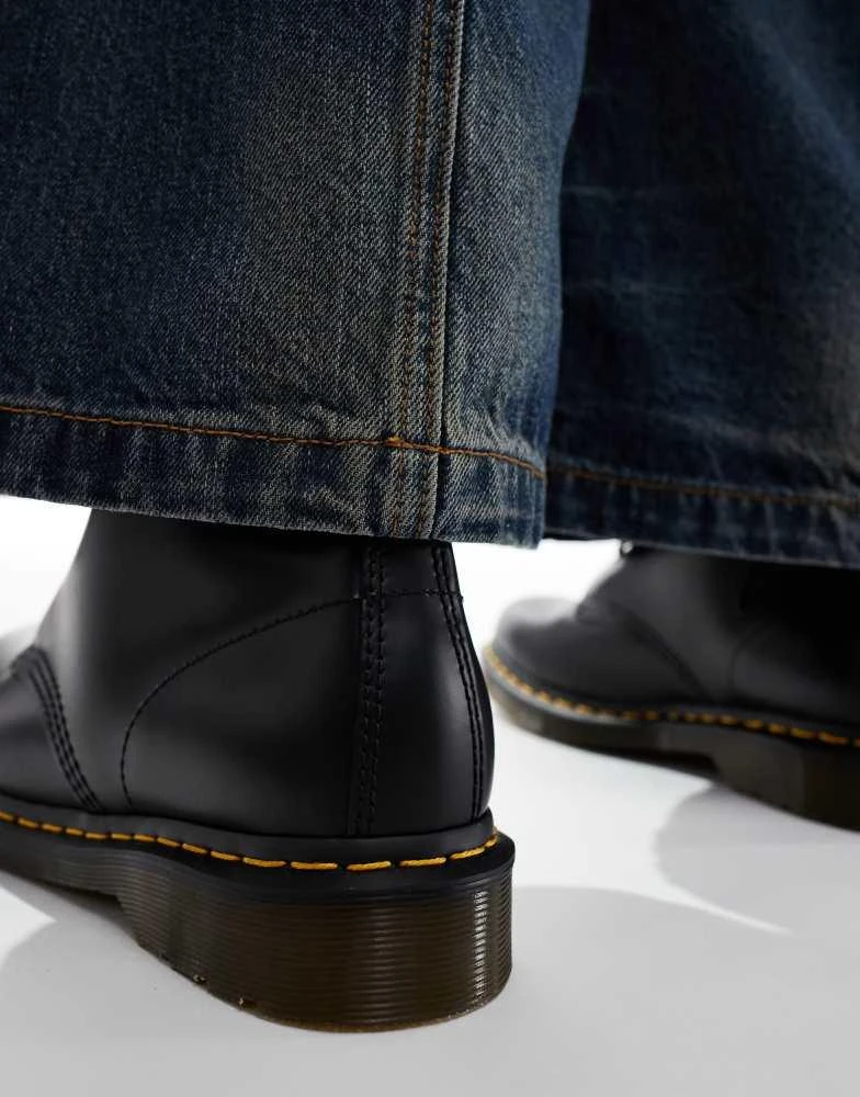 Dr. Martens Dr Martens 101 6 eye boots in black smooth 3