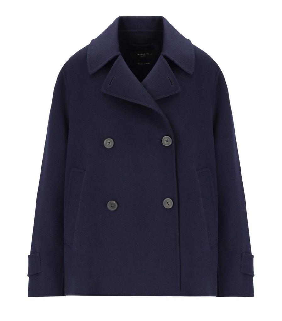 Weekend Max Mara Weekend Max Mara Afone Blue Double-Breasted Caban