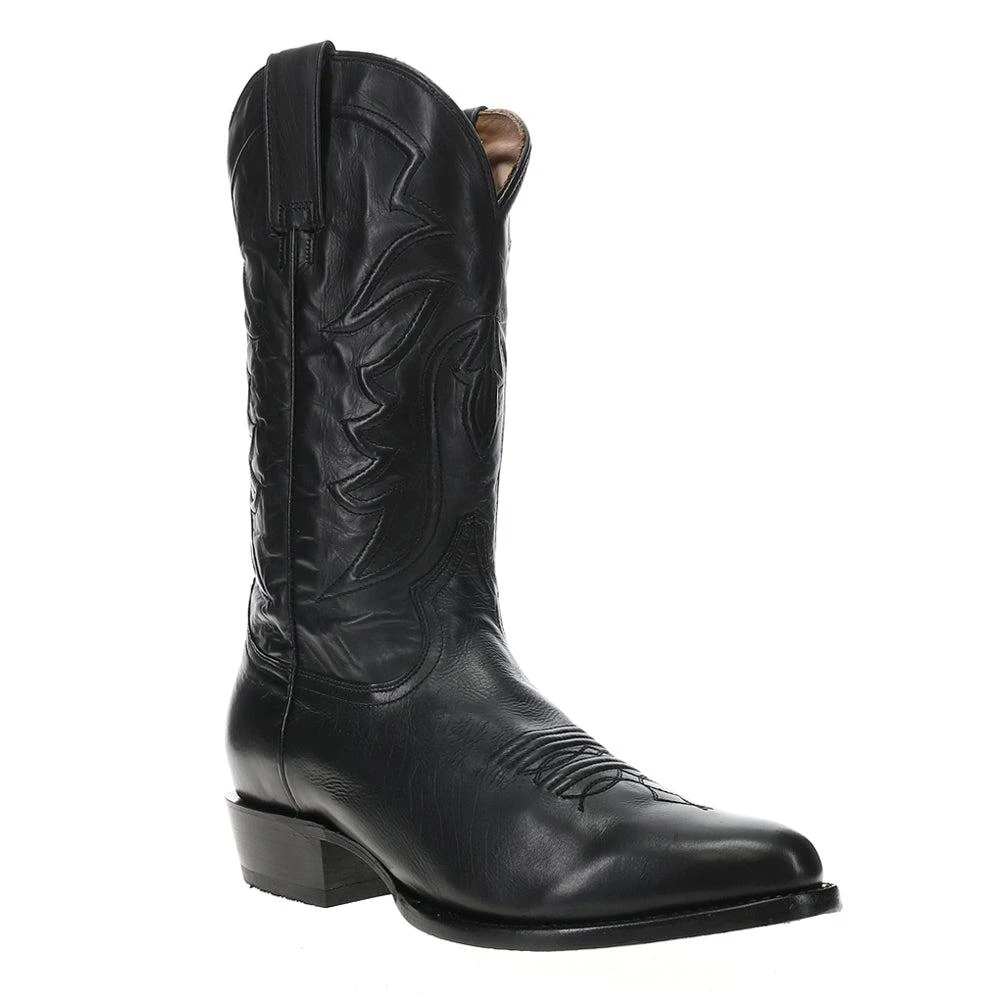 STETSON Ames Embroidered Round Toe Pull On Cowboy Boots 2
