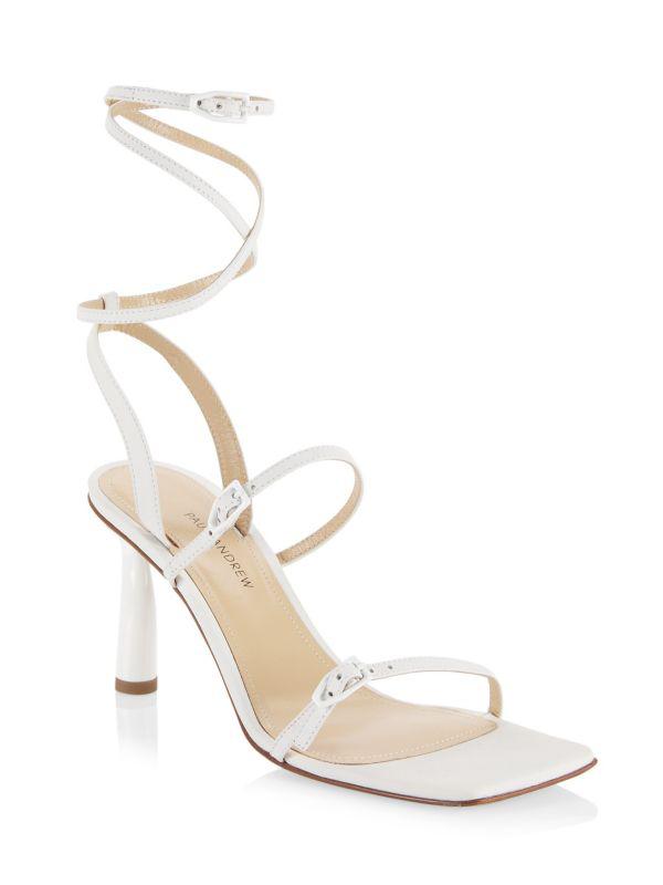 Paul Andrew 75 Strappy Open-Toe Leather Sandals