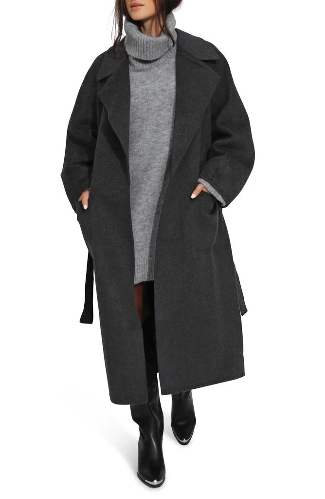 Belle 
Bloom Belted Wool Blend Coat 5