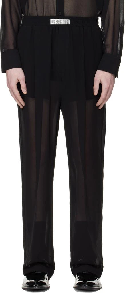 LGN Louis Gabriel Nouchi Black Jogging Large Transparent Trousers