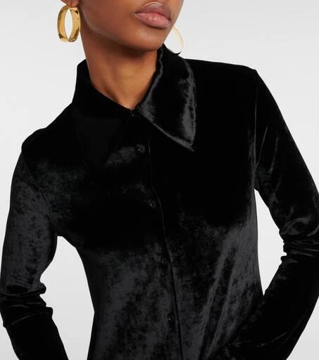 Jil Sander Velvet shirt dress 4