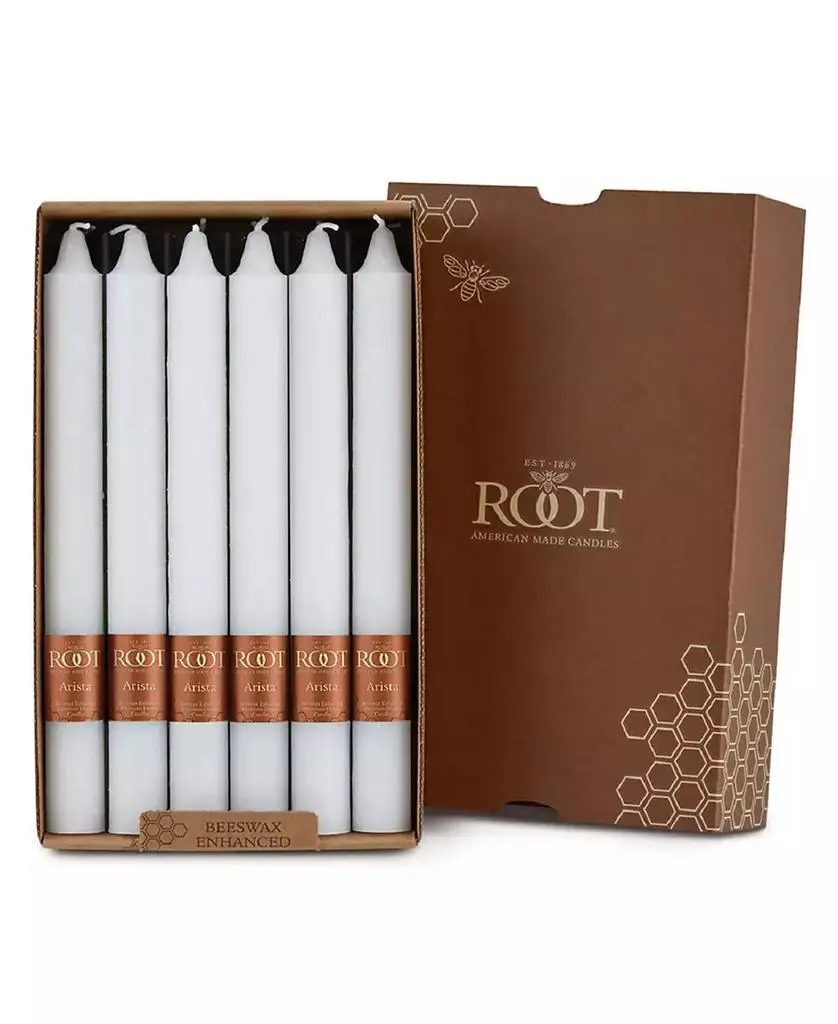 ROOT CANDLES Arista Timberline 9" Taper Candle Set, 12 Piece