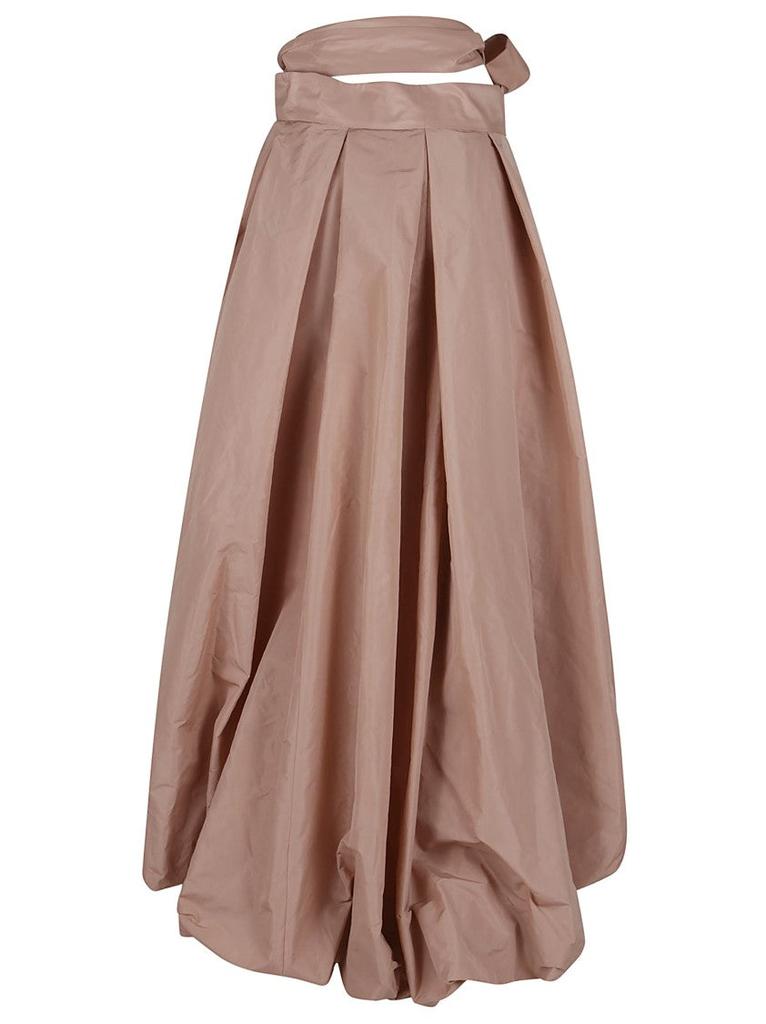 PINKO Powder Pink Taffeta Evening Skirt