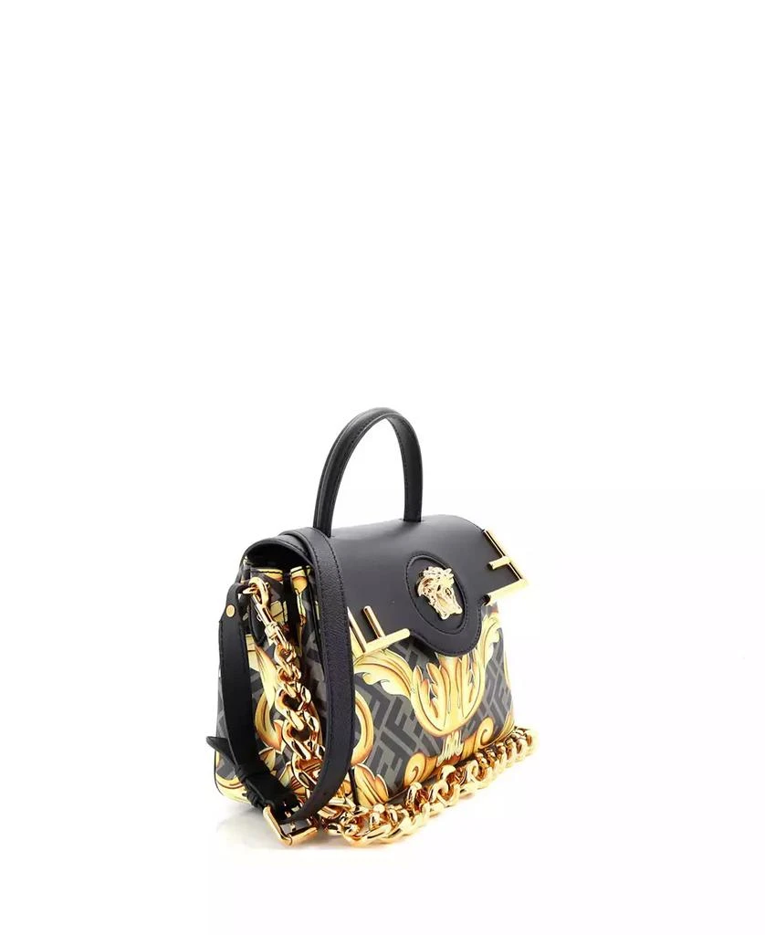 Pre-Owned Versace Medium x Fendi Fendace La Medusa Top Handle Bag Printed Laminated Leather with Leather 2