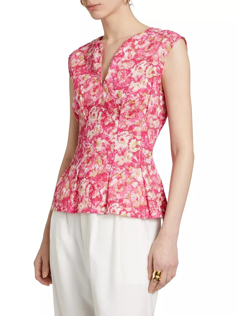 Derek Lam Teresa Floral Cotton Sleeveless Blouse 4