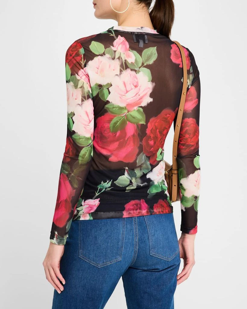 Johnny Was Natalie Floral-Print Mesh Tee 3
