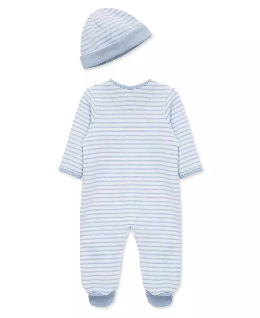 Little Me Baby Boys
 Whale Print Footie with Hat 2