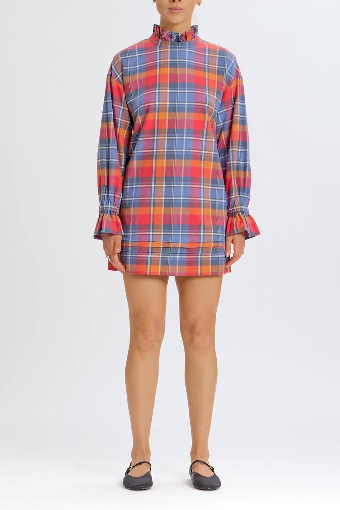 Something Navy Something Navy - Mock Neck Plaid Dress