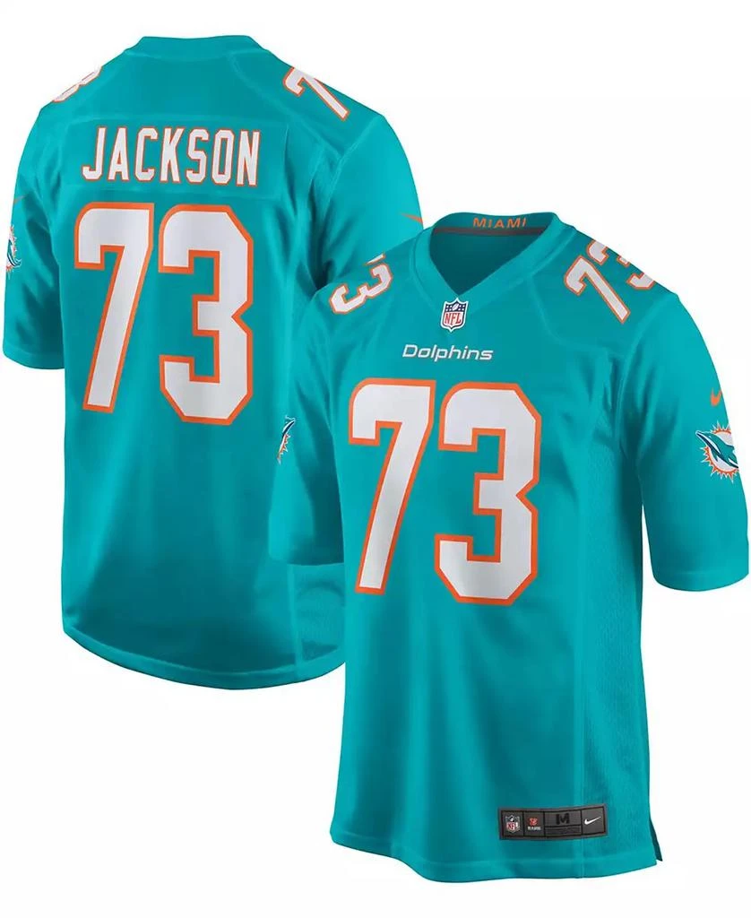 NIKE Men's Austin Jackson Aqua Miami Dolphins Game Jersey 1