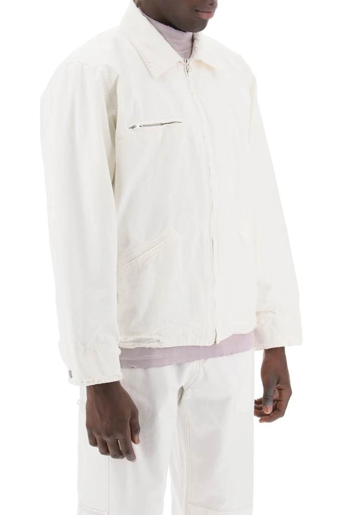 MM6 distressed cotton canvas jacket 2