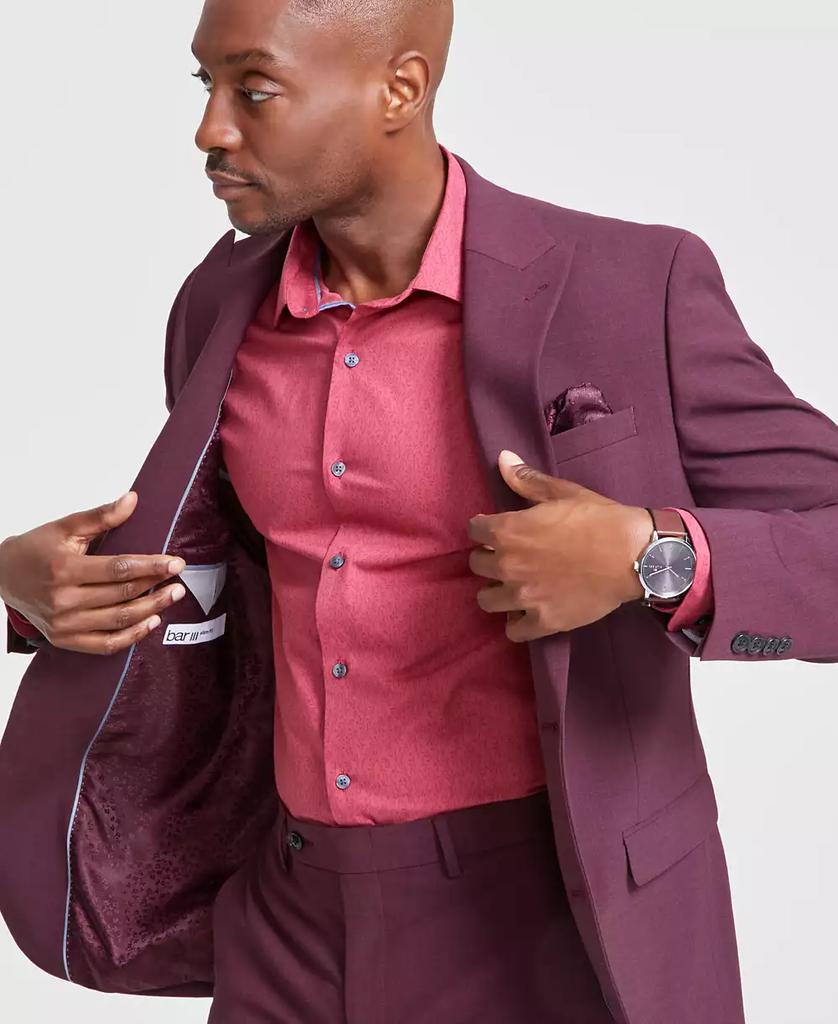 Bar III Men's Skinny-Fit Burgundy Wool-Blend Suit Separate Jacket, Created for Macy's