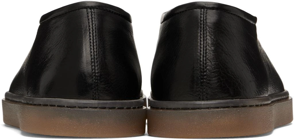 Lemaire Black Linoleum Piped Loafers 2