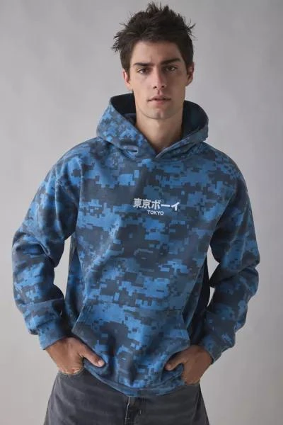 Urban Outfitters Tokyo Digital Camo Pattern Hoodie Sweatshirt 1