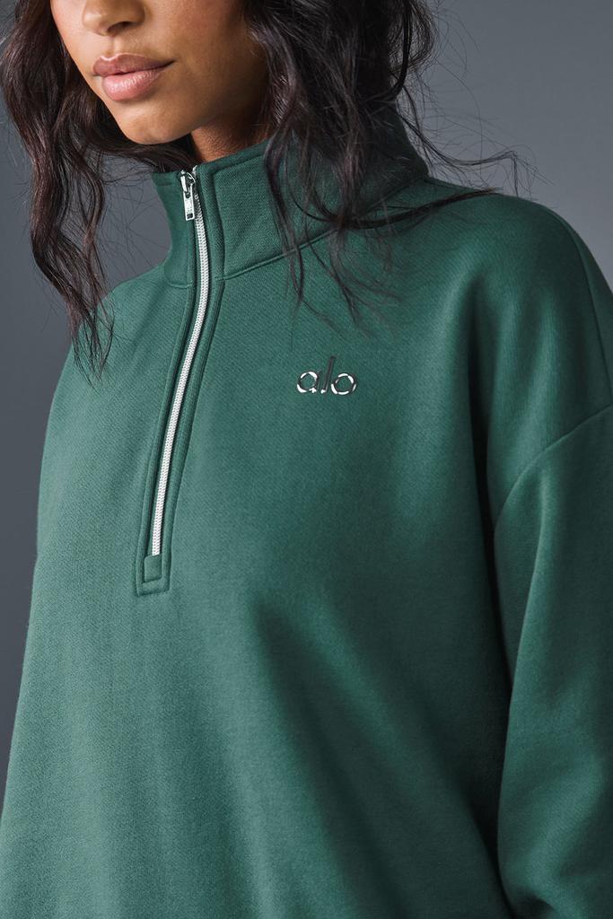 Alo Accolade 1/4 Zip Pullover - Winter Ivy - Hoodies - Free