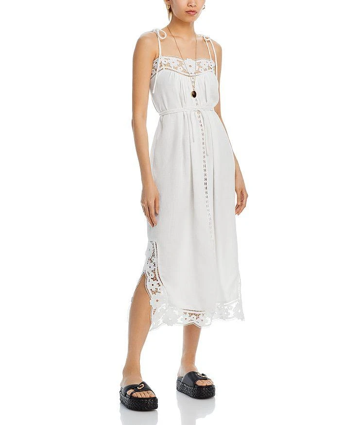 AQUA Lace Trim Midi Dress - Exclusive 1