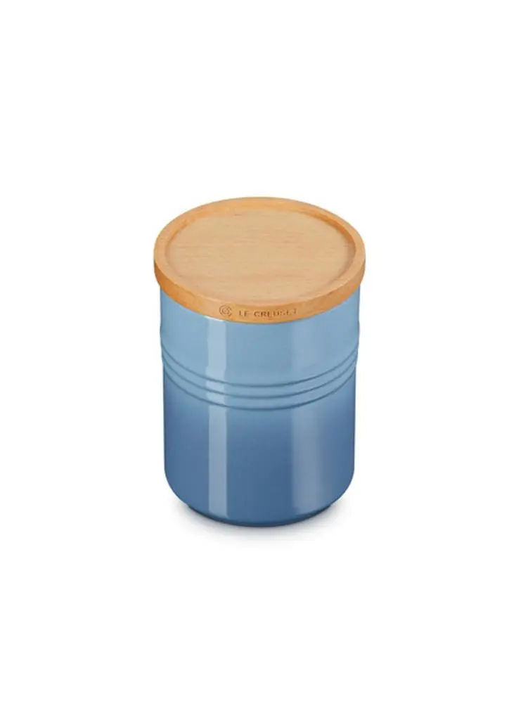 Le Creuset Stoneware medium storage jar with wooden lid 2