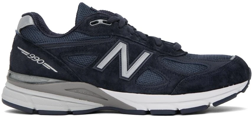 New Balance Navy Made in USA 990v4 Sneakers 1